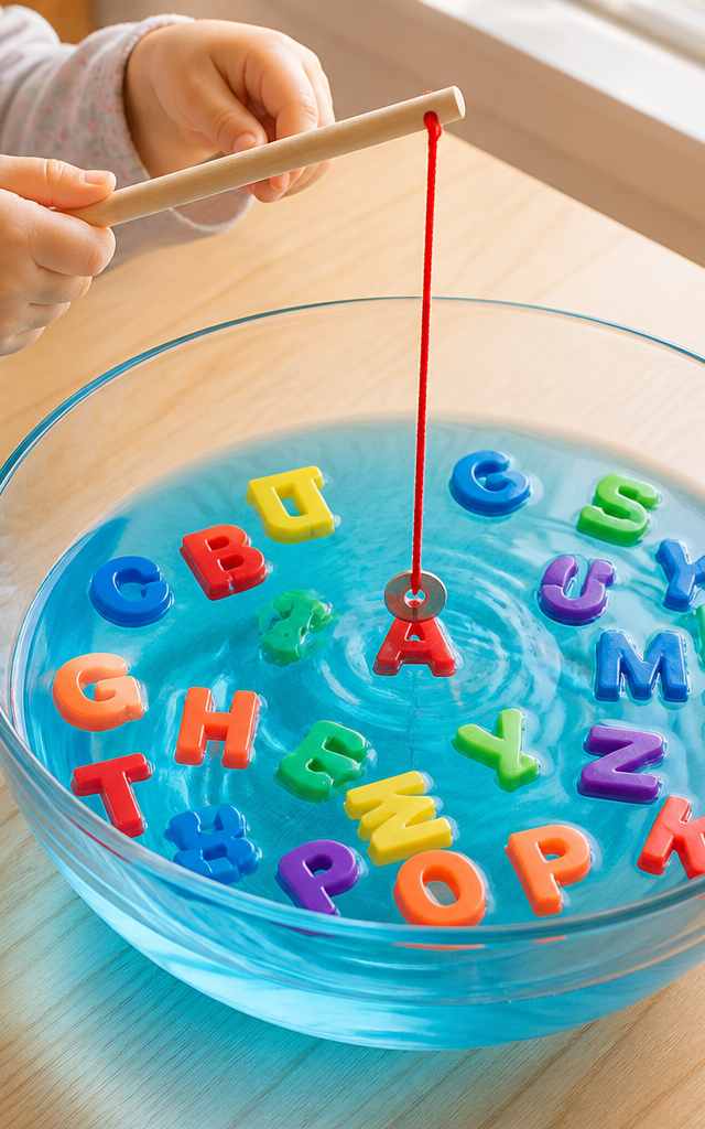 Alphabet Soup Magnetic Letter Fishing Game — Reading & Literacy activity for ages 4–6 years (indoor, 30 min)
