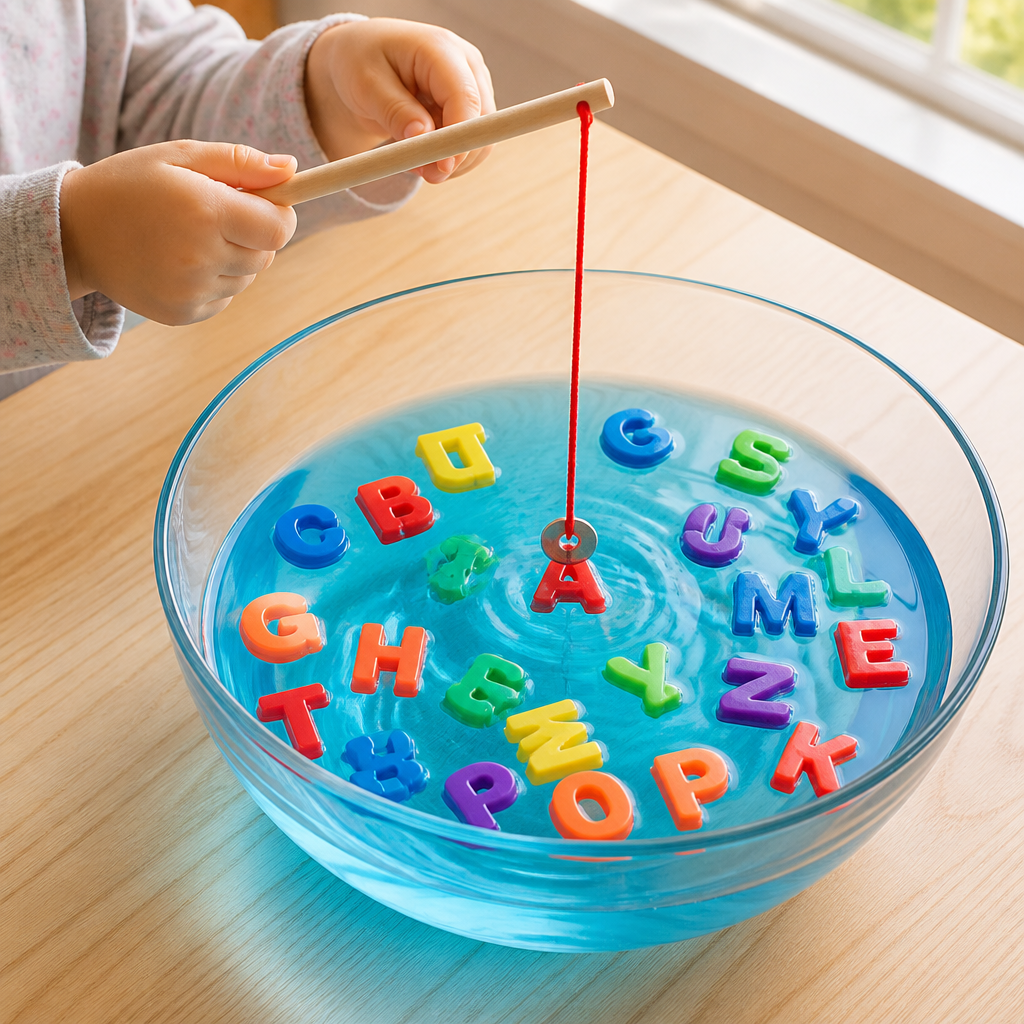 Alphabet Soup Magnetic Letter Fishing Game — Reading & Literacy activity for ages 4–6 years (indoor, 30 min)
