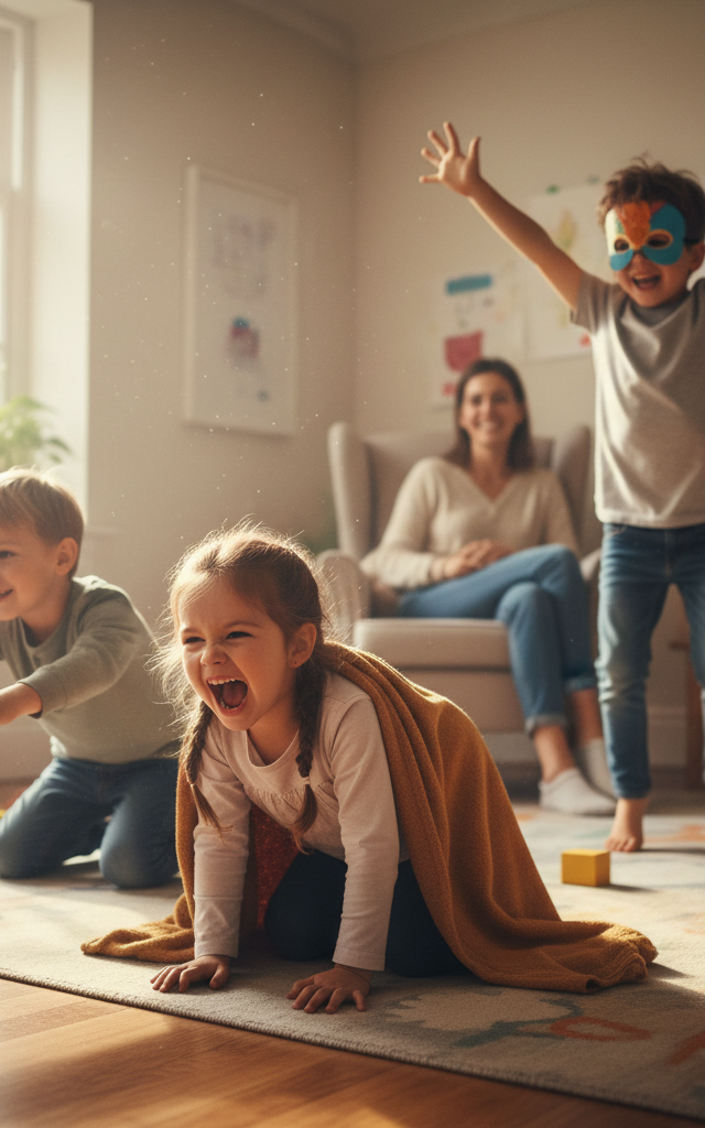 Animal Charades Freeze Dance — Movement activity for ages 3–8 years (indoor, 20 min)