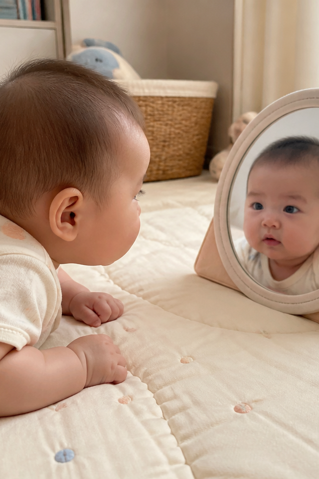 Month 5: Mirror Play & Body Discovery — Baby (0–12 months) activity for ages 4–5 months (indoor, 10 min)