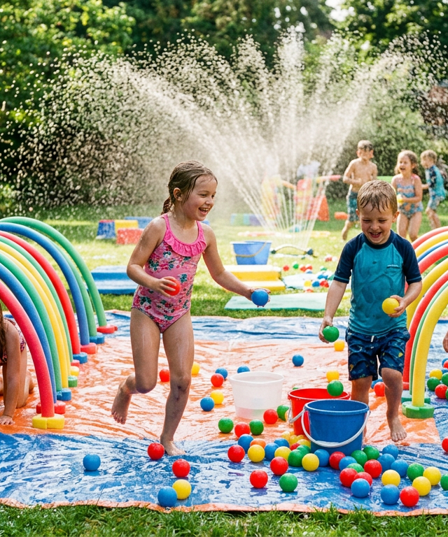 Backyard Sprinkler Obstacle Course — Water Play activity for ages 3–8 years (outdoor, 20 min)