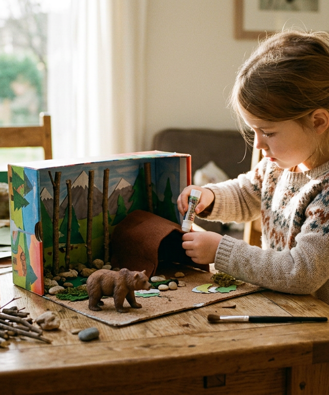 Build a Bear Den Habitat Diorama — Animals activity for ages 5–10 years (indoor, 90 min)