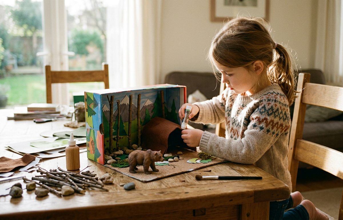 Build a Bear Den Habitat Diorama — Animals activity for ages 5–10 years (indoor, 90 min)