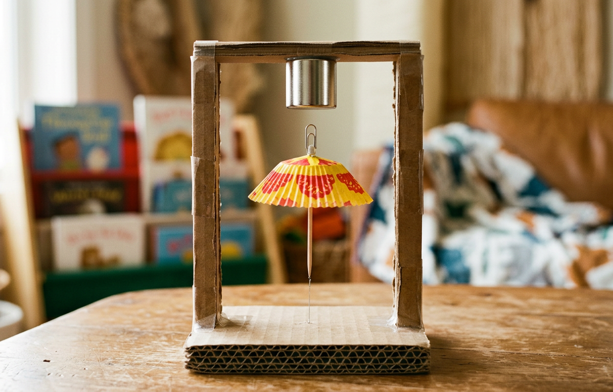 Defying Gravity with Magnetic Floating Umbrella Chutes — Science Experiments activity for ages 6–10 years (indoor, 45 min)