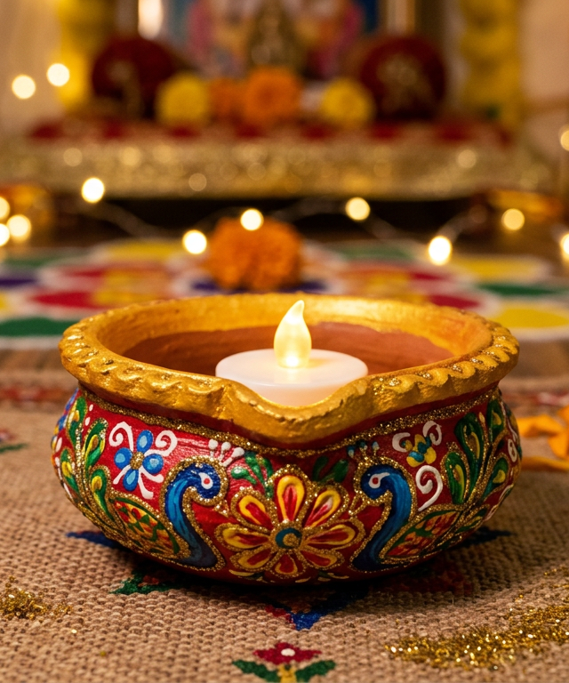 Diwali Diya Air-Dry Clay Craft — Holidays & Seasons activity for ages 5–10 years (indoor, 30 min)