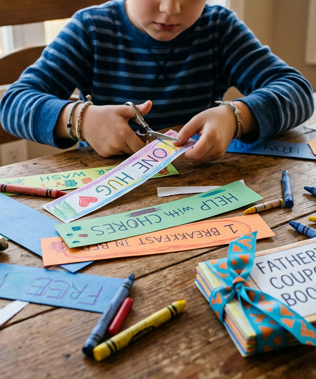 Father's Day Coupon Book Craft — Holidays & Seasons activity for ages 4–10 years (indoor, 30 min)