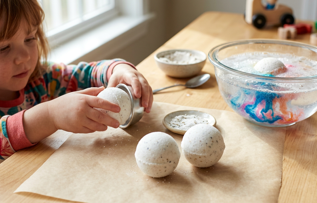 Fizzy Color-Surprise Bath Bomb Laboratory — Sensory Play activity for ages 6–10 years (indoor, 90 min)