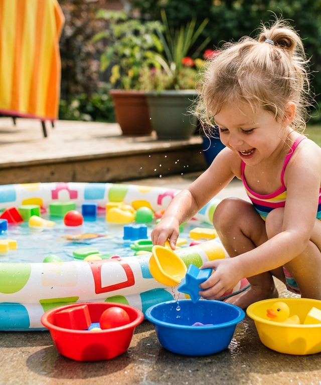Kiddie Pool Scoop-and-Sort — Water Play activity for ages 2–5 years (outdoor, 25 min)
