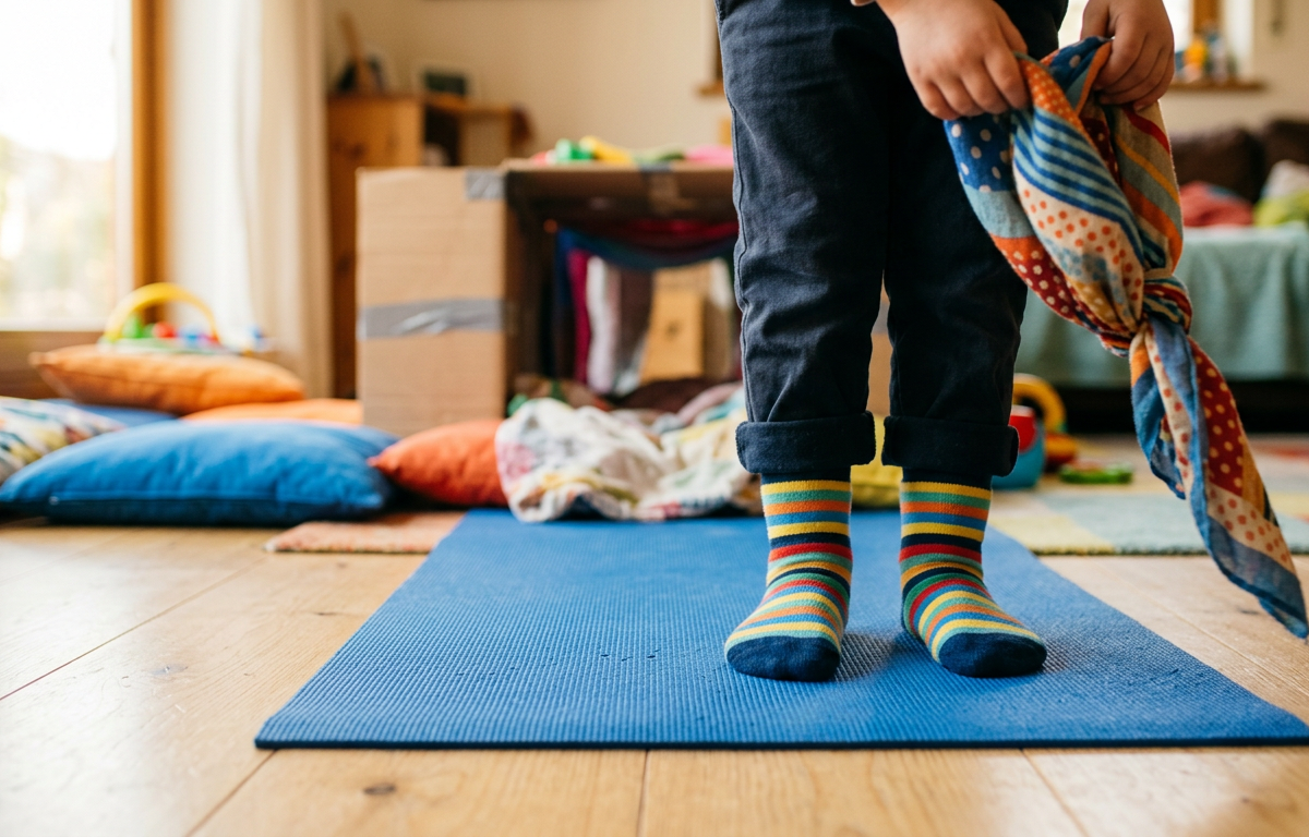 Paired Obstacle Course Blind Trust Walk — Movement activity for ages 6–10 years (indoor, 35 min)