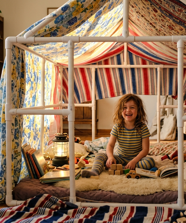 PVC Pipe Sheet-Fort Frame — Construction & Engineering activity for ages 5–12 years (indoor, 40 min)