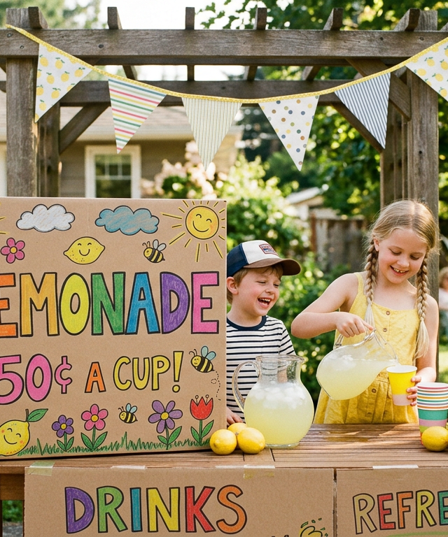 Summer Lemonade Stand Setup — Holidays & Seasons activity for ages 5–10 years (outdoor, 45 min)