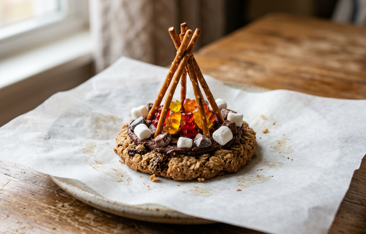 Tiny Tasty Campfires with Pretzel Kindling Sticks — Cooking & Baking activity for ages 5–10 years (indoor, 35 min)
