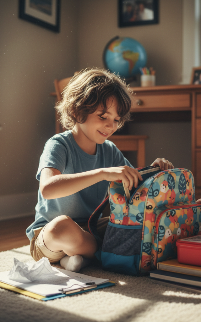 Morning Backpack Pack Checklist — Life Skills activity for ages 4–8 years (indoor, 15 min)