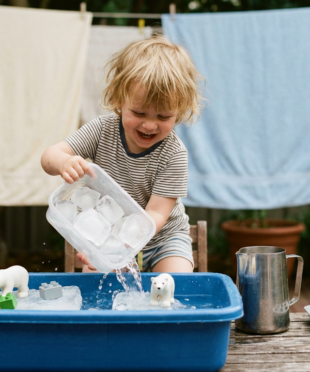 Iceberg Rescue Mission — Water Play activity for ages 2–5 years (indoor, 15 min)
