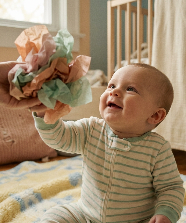 Tissue Paper Peek-a-Boo Surprise — Baby (0–12 months) activity for ages 1–3 months (indoor, 5 min)