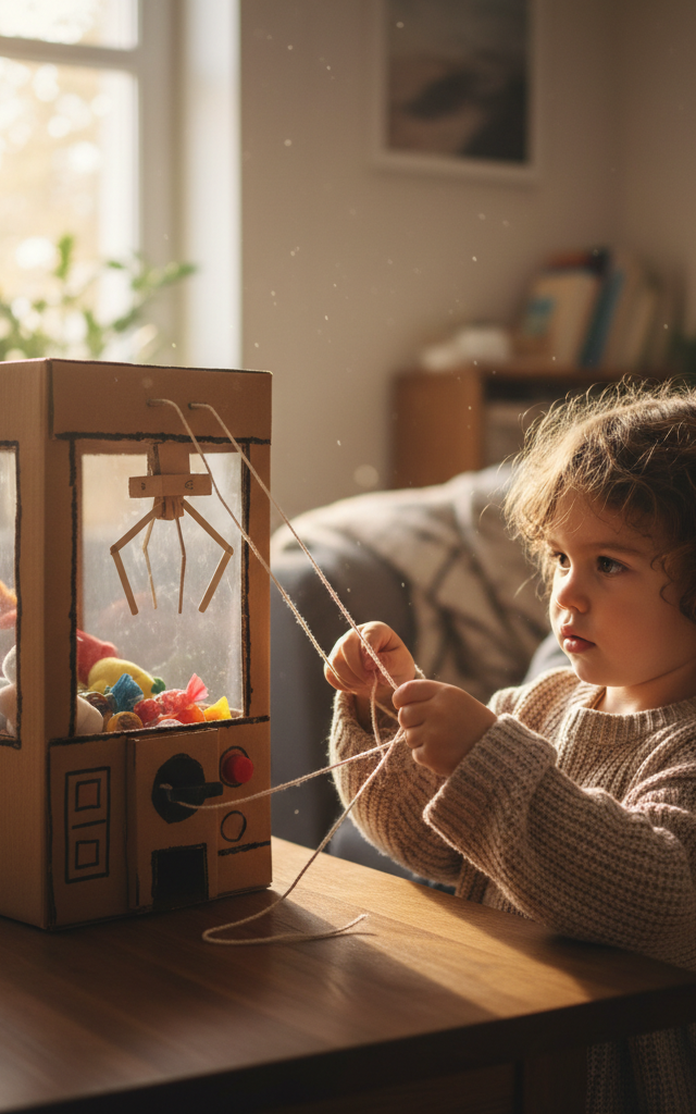 Cardboard Arcade Claw Machine — Construction & Engineering activity for ages 7–12 years (indoor, 45 min)