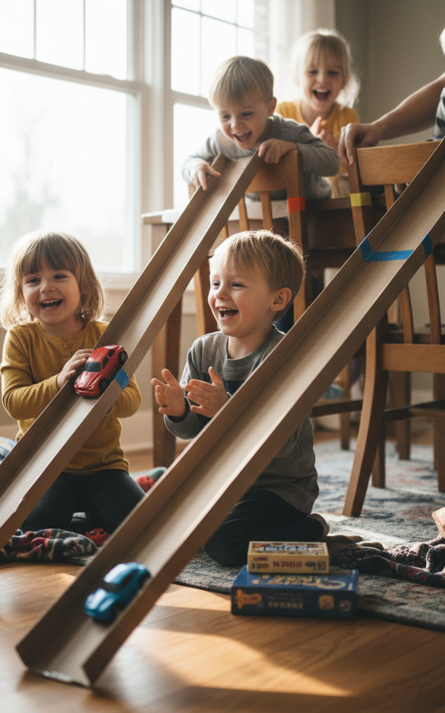 Cardboard Ramp Toy Car Race — Construction & Engineering activity for ages 5–10 years (indoor, 45 min)