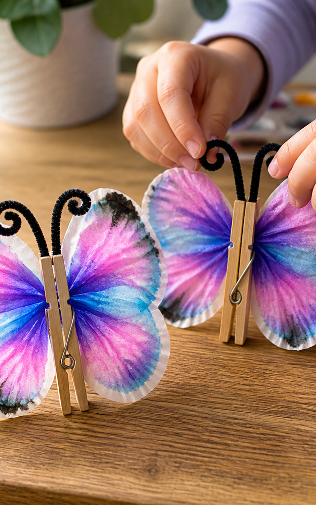 Chromatography Butterflies with Hidden Color Wings — Science Experiments activity for ages 4–9 years (indoor, 60 min)