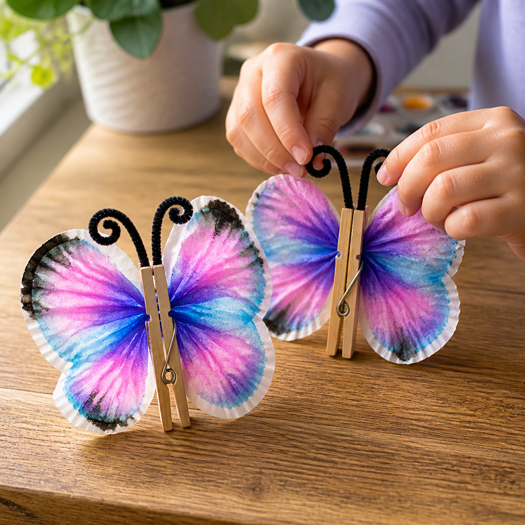 Chromatography Butterflies with Hidden Color Wings — Science Experiments activity for ages 4–9 years (indoor, 60 min)