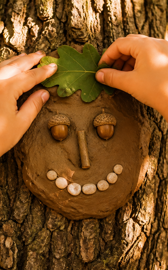 Clay Face Tree Spirit Sculptures — Nature & Outdoor Play activity for ages 5–10 years (outdoor, 45 min)