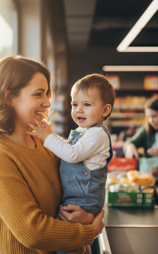 Grocery Line Story Chain — Conversation & Connection activity for ages 4–12 years (indoor, 10 min)