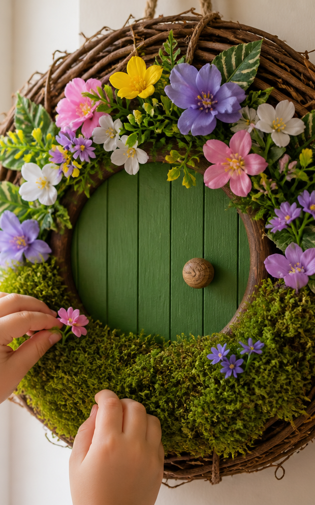 DIY Hobbit Door Welcome Wreath — Fantasy & Characters activity for ages 5–9 years (indoor, 75 min)