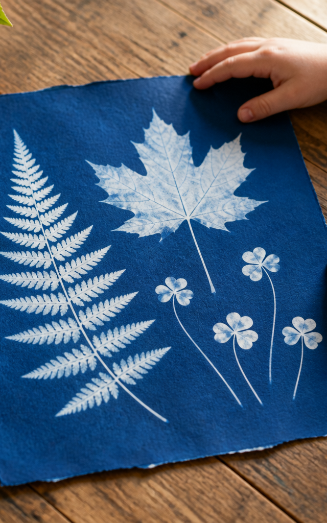 DIY Solar Paper Nature Contact Prints — Nature & Outdoor Play activity for ages 5–9 years (outdoor, 30 min)