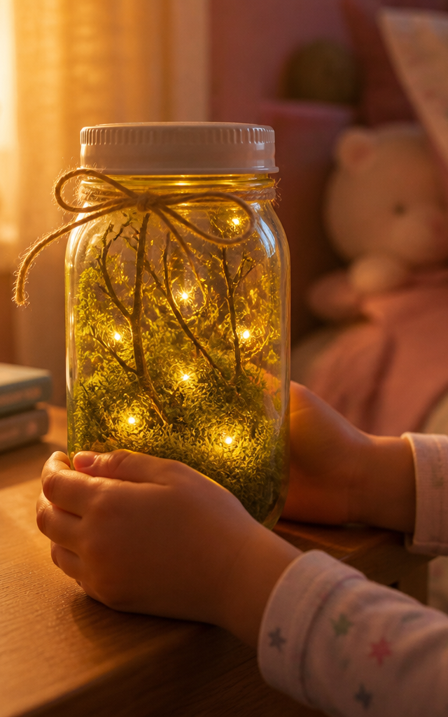 Firefly Night Lantern with Blinking LED Lights — Animals activity for ages 5–9 years (indoor, 45 min)