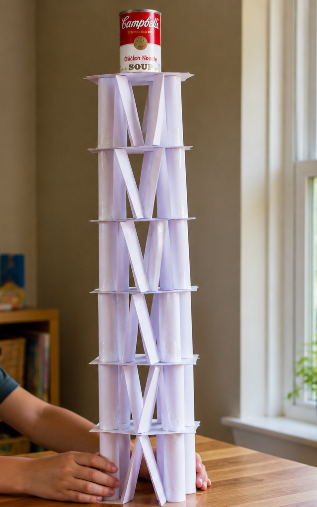 Index Card Skyscraper Weight-Bearing Challenge — Construction & Engineering activity for ages 6–10 years (indoor, 60 min)