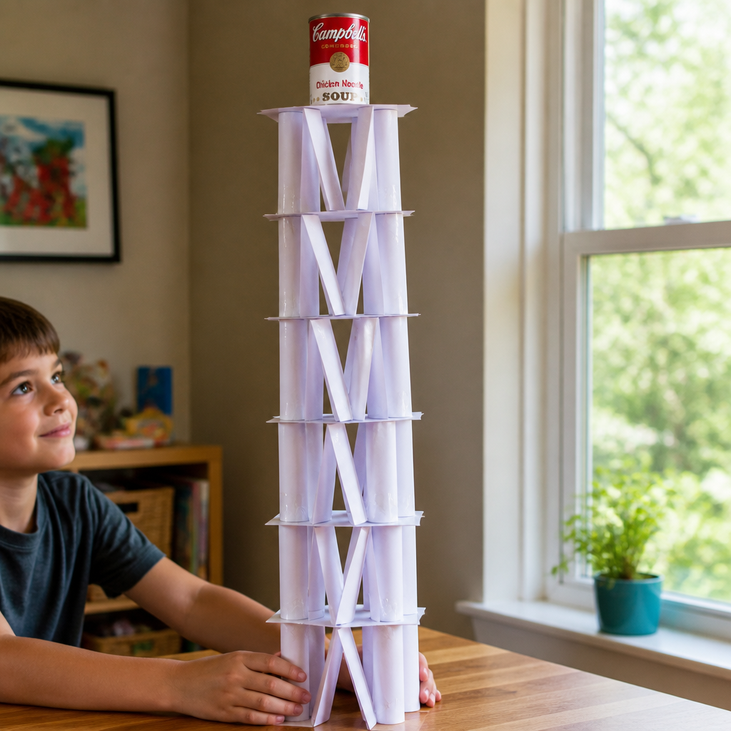 Index Card Skyscraper Weight-Bearing Challenge — Construction & Engineering activity for ages 6–10 years (indoor, 60 min)