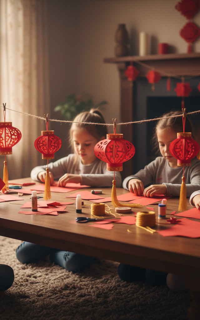 Lunar New Year Red Paper Lanterns — Holidays & Seasons activity for ages 5–10 years (indoor, 30 min)