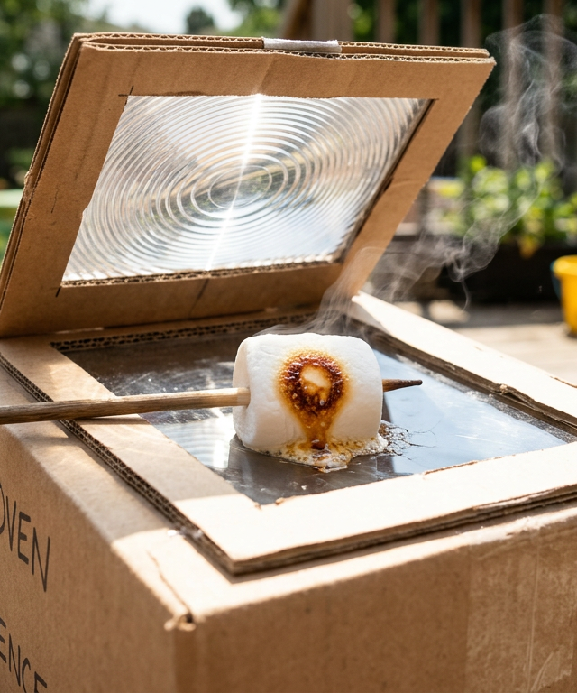 Chasing Sunbeams Solar Marshmallow Melting Fresnel Lens Station — Science Experiments activity for ages 8–12 years (outdoor, 45 min)