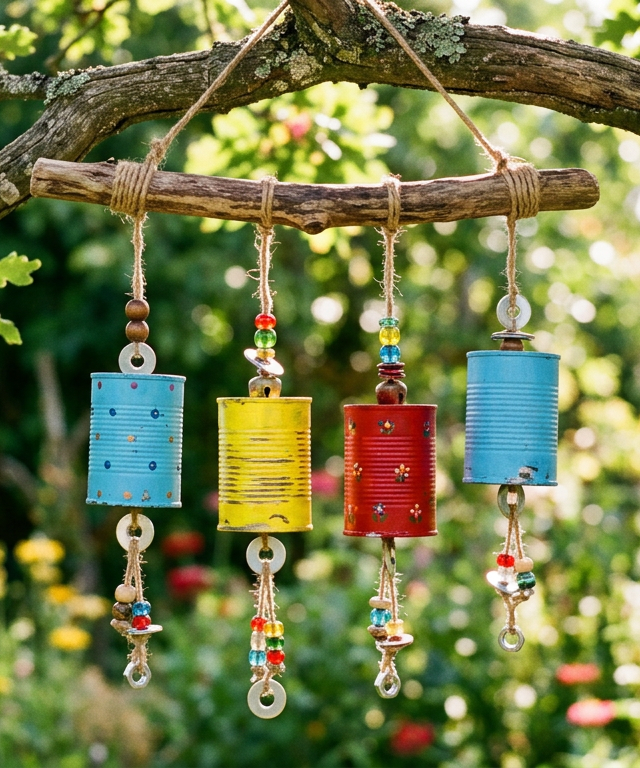 Chime-Chime Wind Chime from Tiny Tin Cans — Music activity for ages 5–10 years (indoor, 60 min)