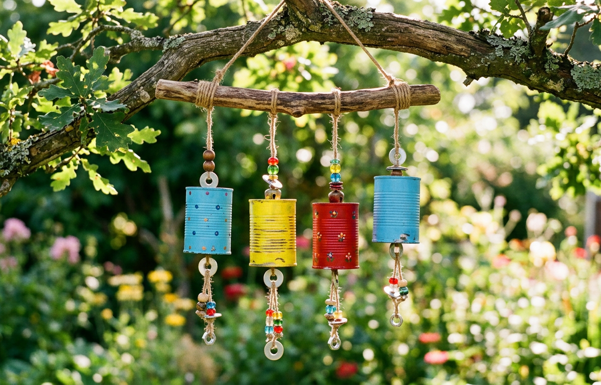 Chime-Chime Wind Chime from Tiny Tin Cans — Music activity for ages 5–10 years (indoor, 60 min)