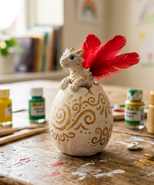 Clay Chimera Hatching Pods with Hidden Gemstone Hearts — Fantasy & Characters activity for ages 6–10 years (indoor, 60 min)
