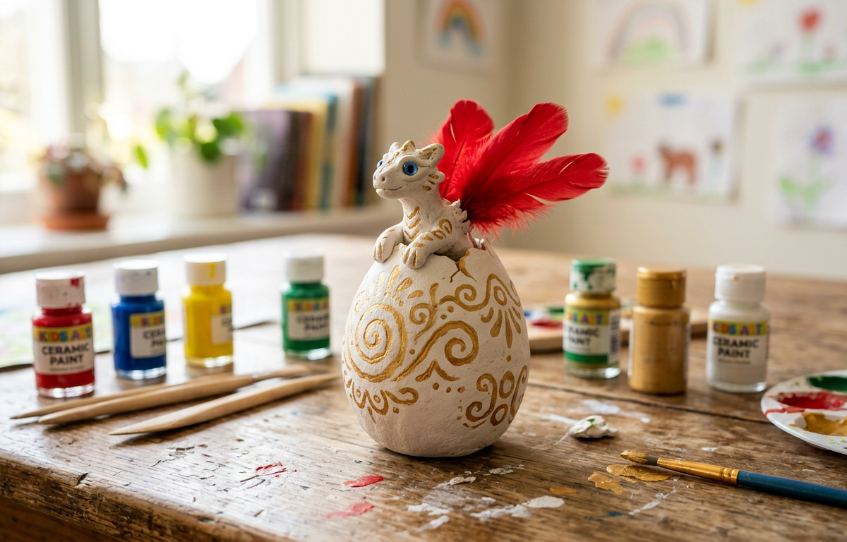 Clay Chimera Hatching Pods with Hidden Gemstone Hearts — Fantasy & Characters activity for ages 6–10 years (indoor, 60 min)