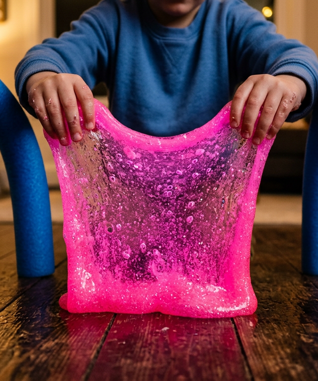 Glow-in-the-Dark Jellyfish Slime Obstacle Course — Sensory Play activity for ages 5–10 years (indoor, 45 min)
