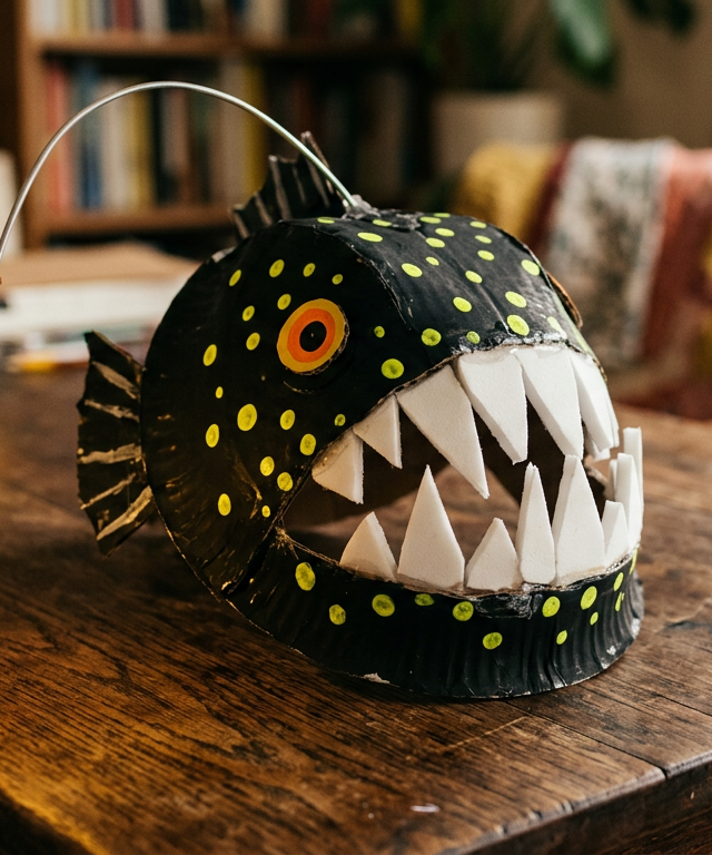 Glowing Deep Sea Anglerfish Mask Craft — Animals activity for ages 6–11 years (indoor, 60 min)