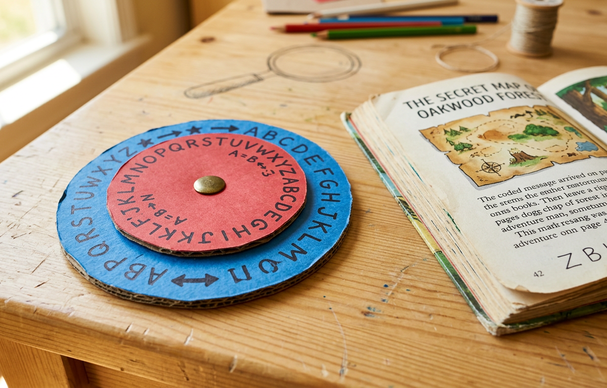 Secret Agent Cipher Wheel Literary Quest — Reading & Literacy activity for ages 7–11 years (indoor, 60 min)