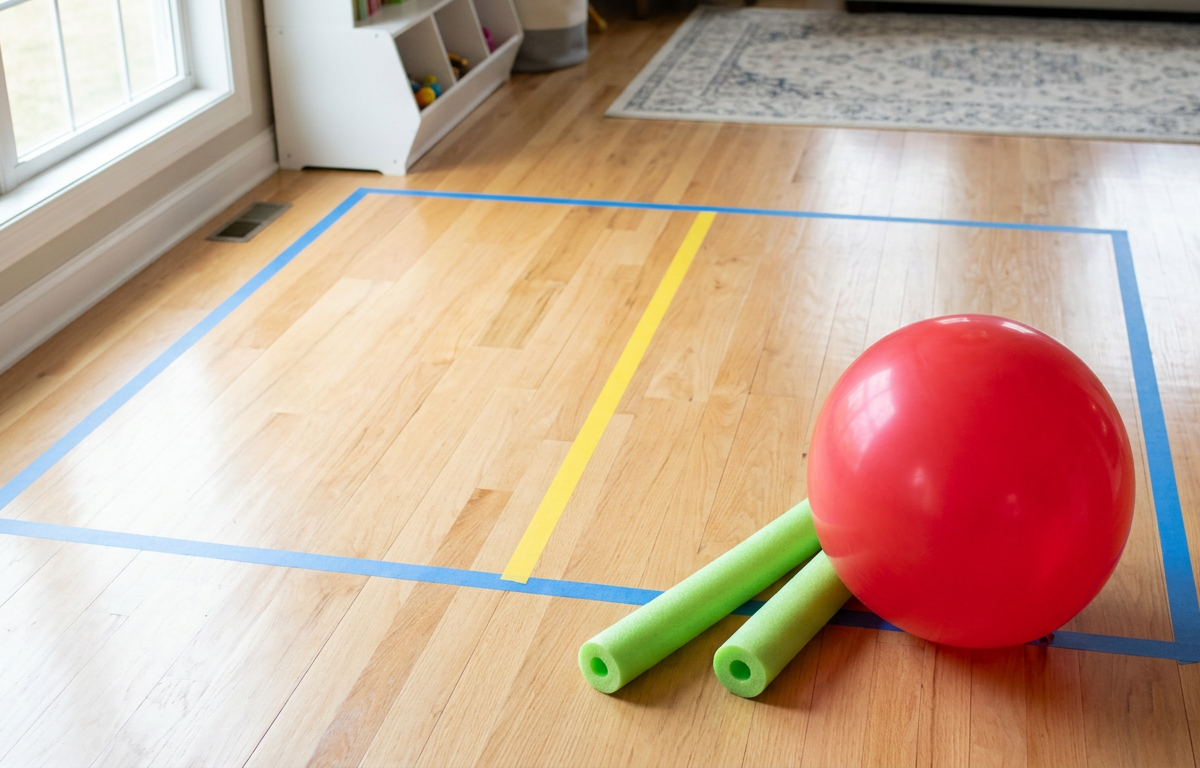 The Great Floating Balloon Volleyball Arena — Play Together activity for ages 5–10 years (indoor, 45 min)