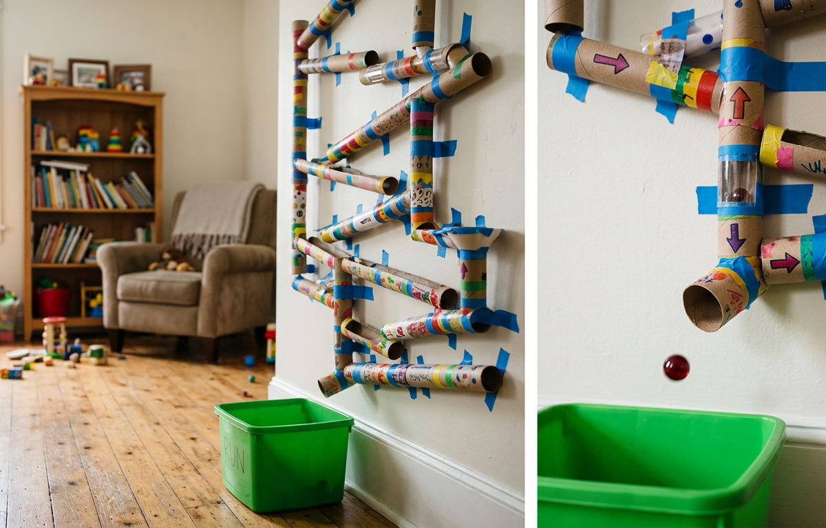The Great Gravity-Defying Wall Tube Tangle — Construction & Engineering activity for ages 5–10 years (indoor, 60 min)