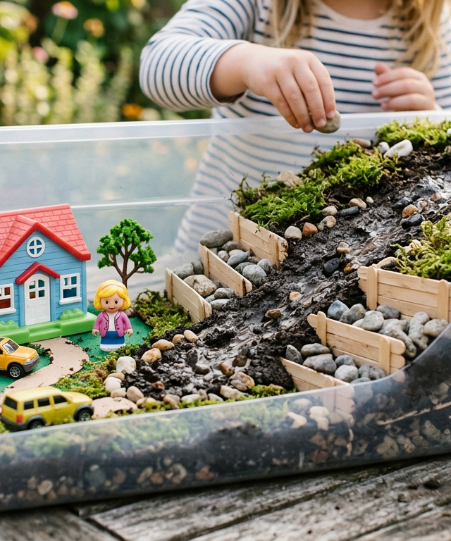The Great Miniature Mudslide Mountain Protection Lab — Science Experiments activity for ages 6–11 years (outdoor, 45 min)