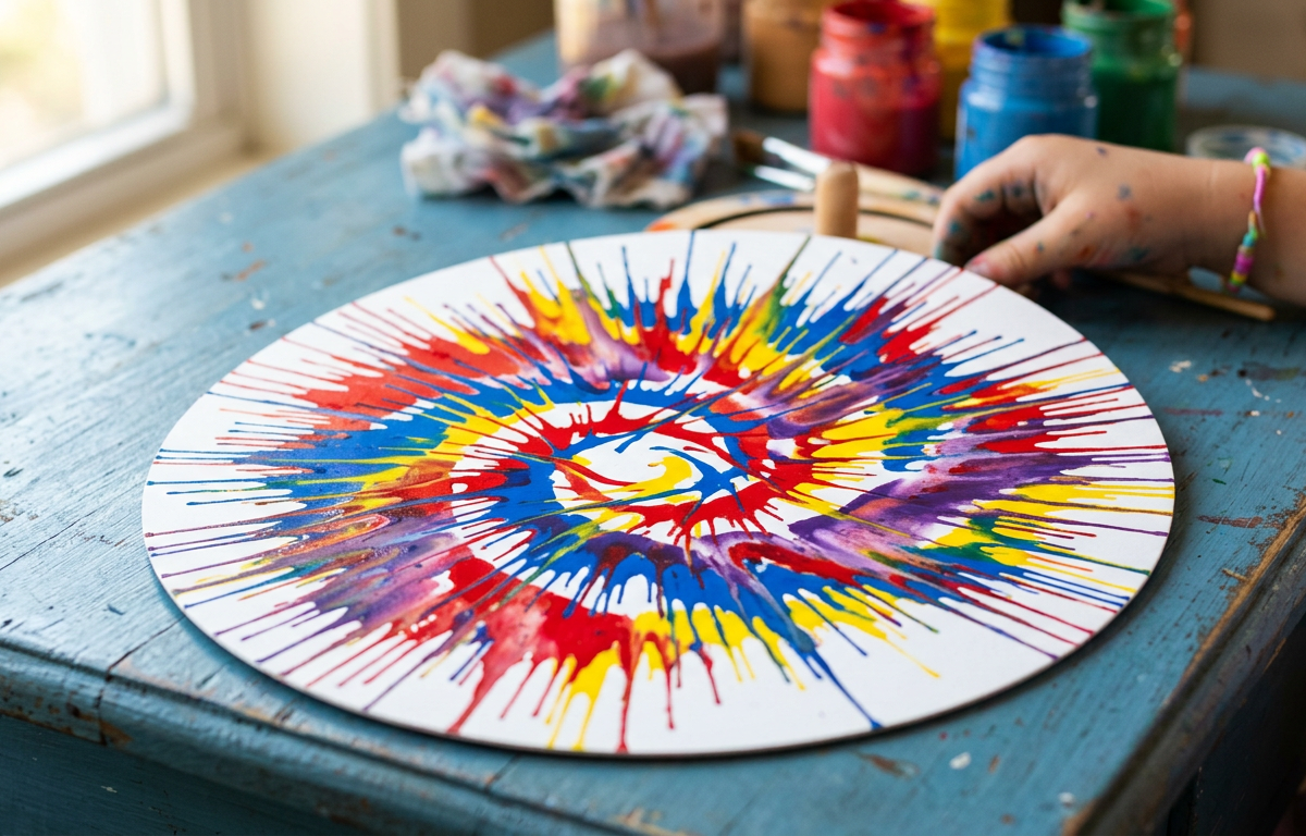 The Whirligig Wonders Centrifugal Paint Vortex Machine — Science Experiments activity for ages 6–11 years (indoor, 45 min)
