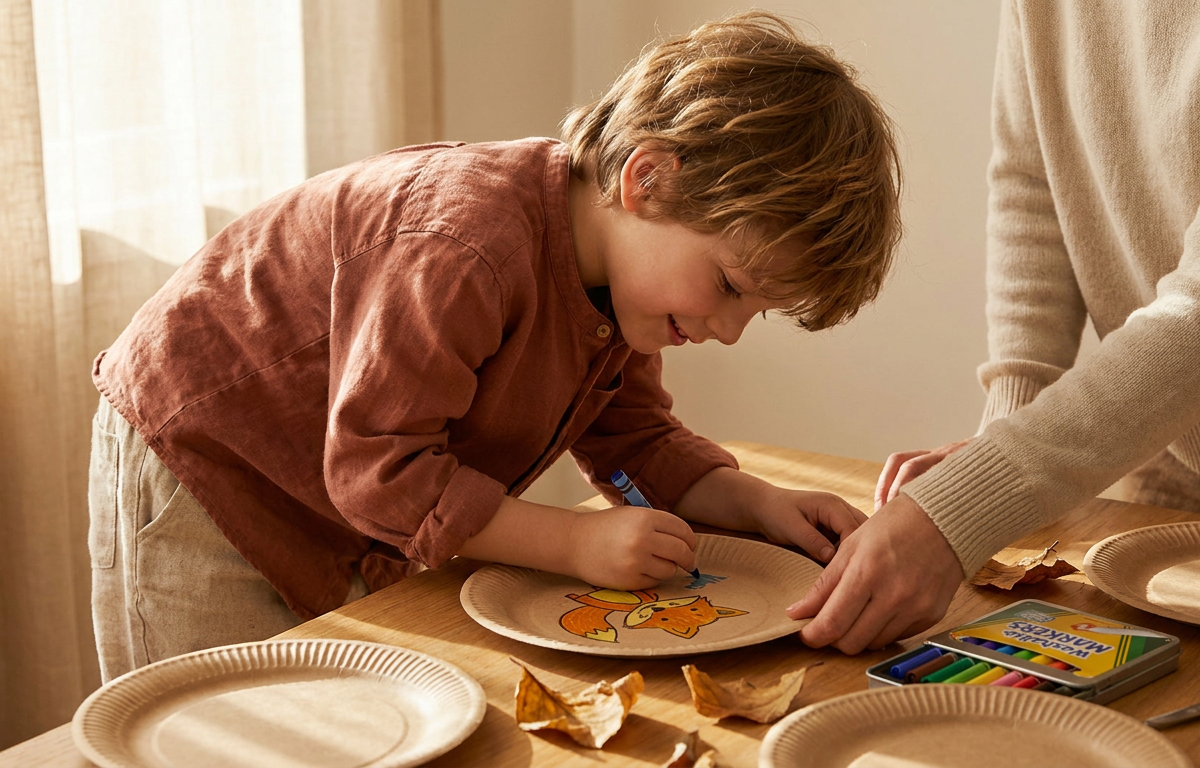 Paper Plate Memory Wreath — Holidays & Seasons activity for ages 3–7 years (indoor, 20 min)