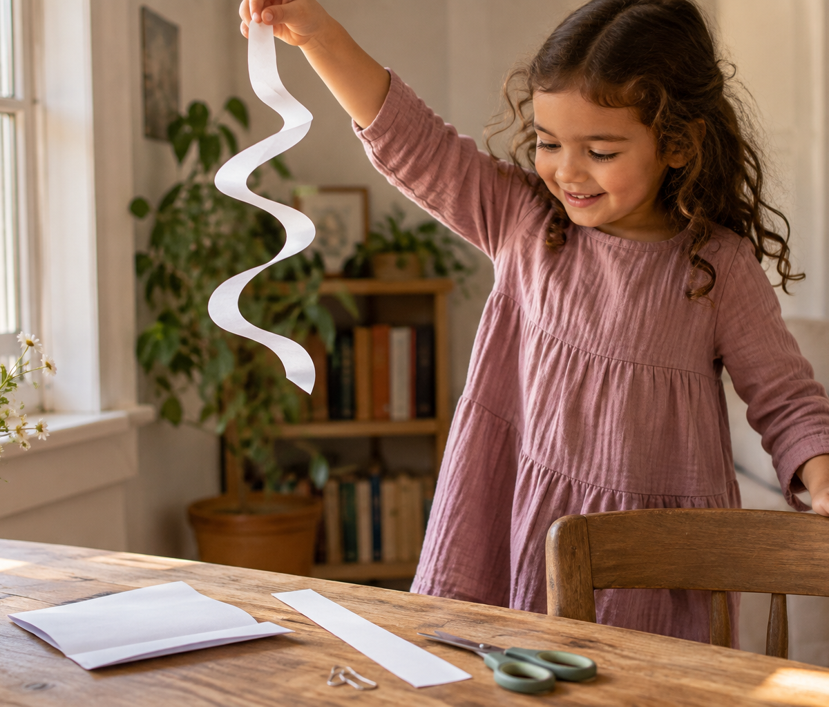 Paper Twirly-Whirlies — Science Experiments activity for ages 4–7 years (indoor, 15 min)