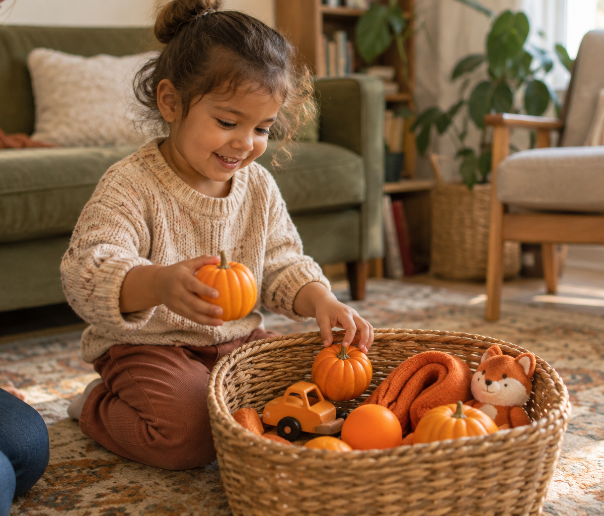Pumpkin Patch Scavenger Hunt — Play Together activity for ages 2–6 years (indoor, 15 min)