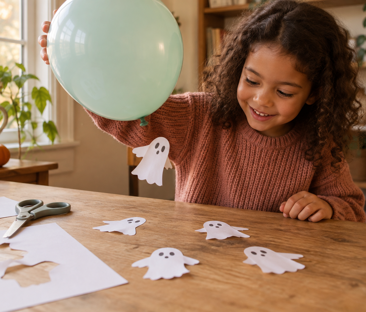 Spooky Ghost Static Dance — Science Experiments activity for ages 4–8 years (indoor, 10 min)