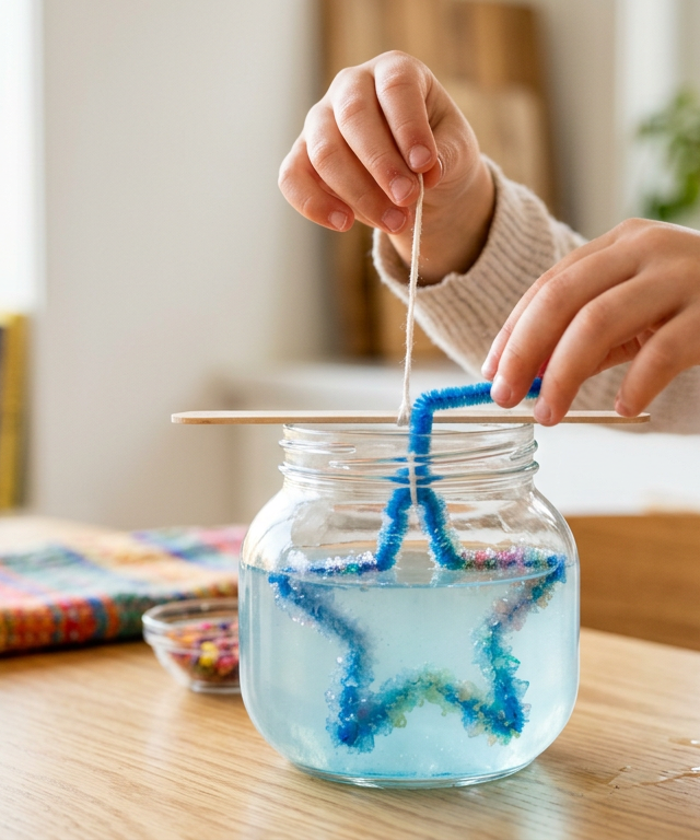 Pipe Cleaner Crystal Constellations — Fantasy & Characters activity for ages 5–10 years (indoor, 20 min)