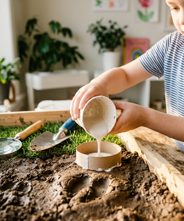 Plaster Cast Mystery Animal Tracks — Nature & Outdoor Play activity for ages 5–10 years (outdoor, 60 min)
