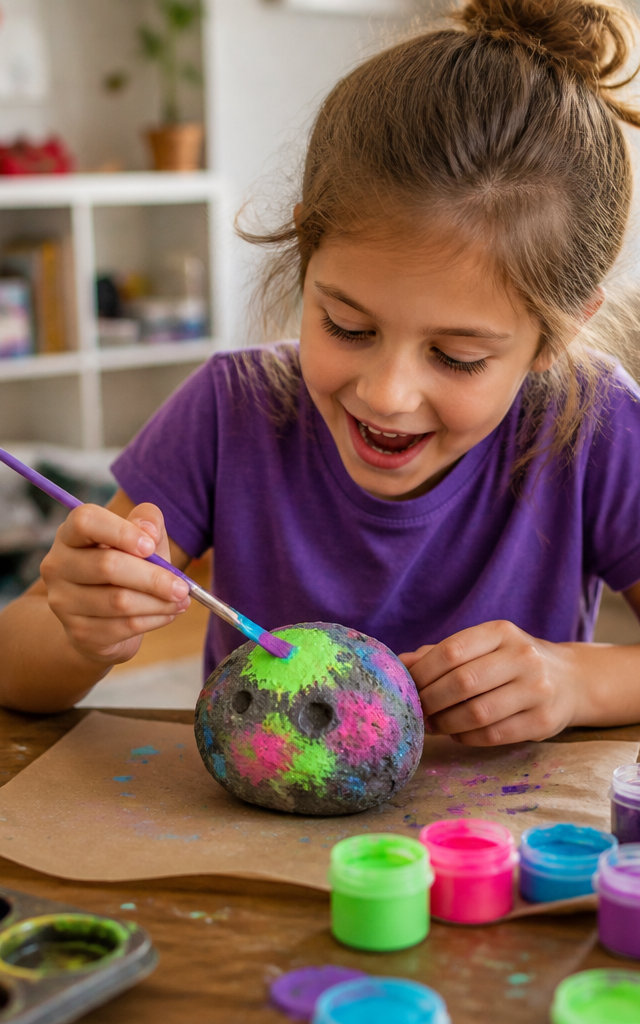 Alien Planet Moon Rock Painting — Arts & Crafts activity for ages 6–10 years (indoor, 60 min)